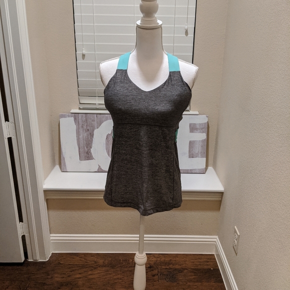 lululemon athletica Other - Rare Lululemon Push Your Limits Tank Teal Grey 10